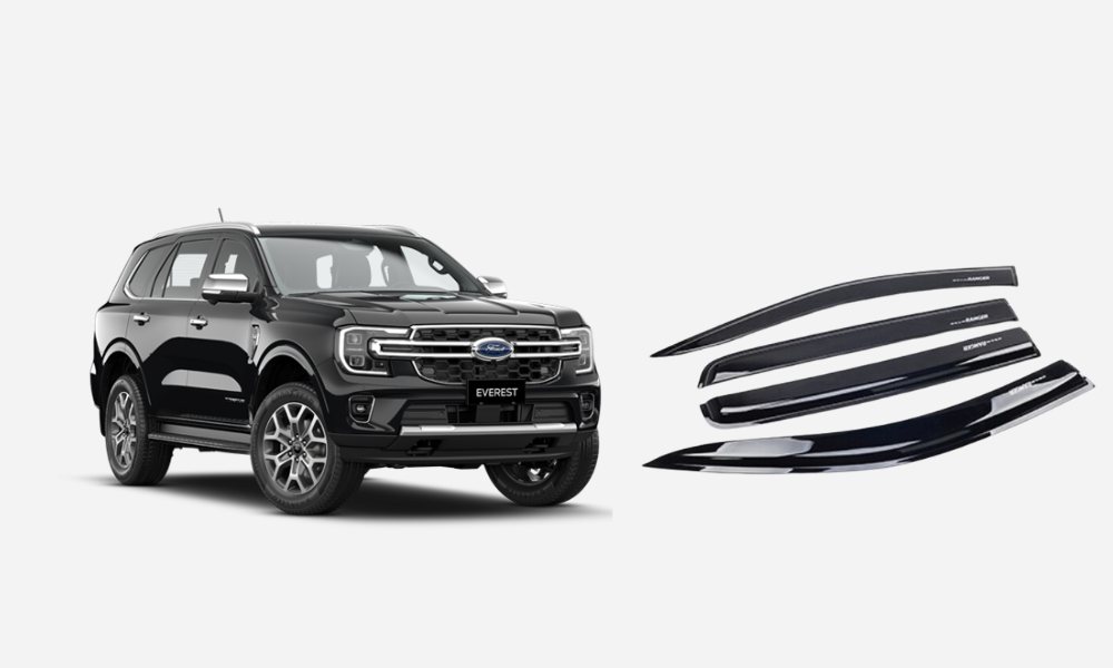 Lắp vè che mưa Ford Everest chất lượng cao
