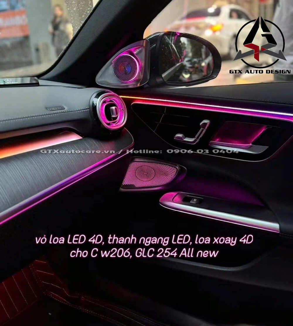 Led 4d và thanh ngang led cho mercedes glc