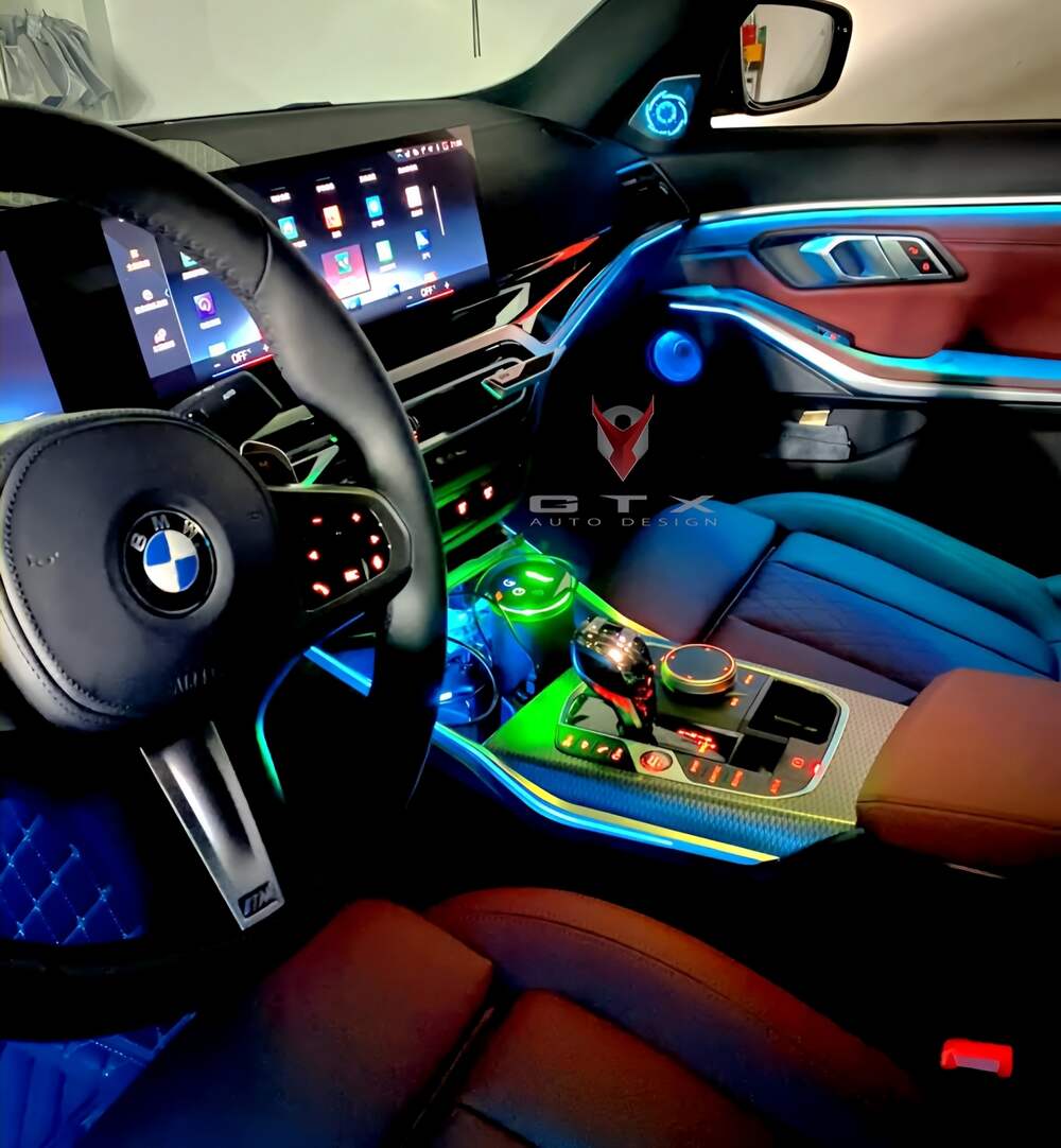 Lắp đặt LED nội thất xe BMW Ambient Lighting