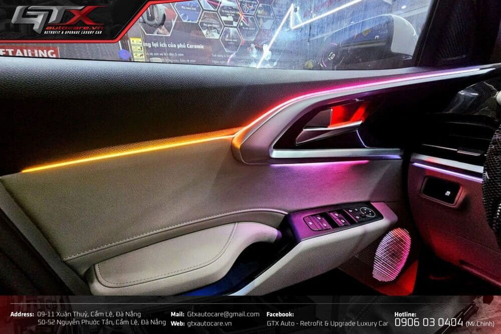 LED viền nội thất trên các mẫu xe hiện đại