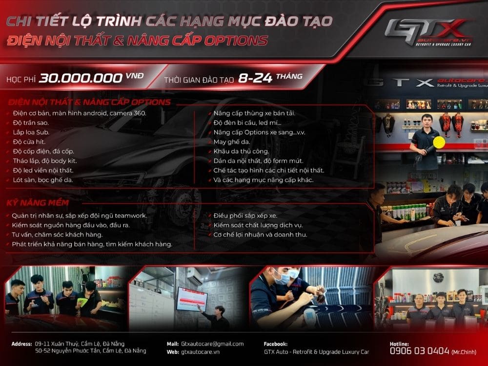 Lộ trình đào tạo hạng mục điện nội thất và nâng cấp options