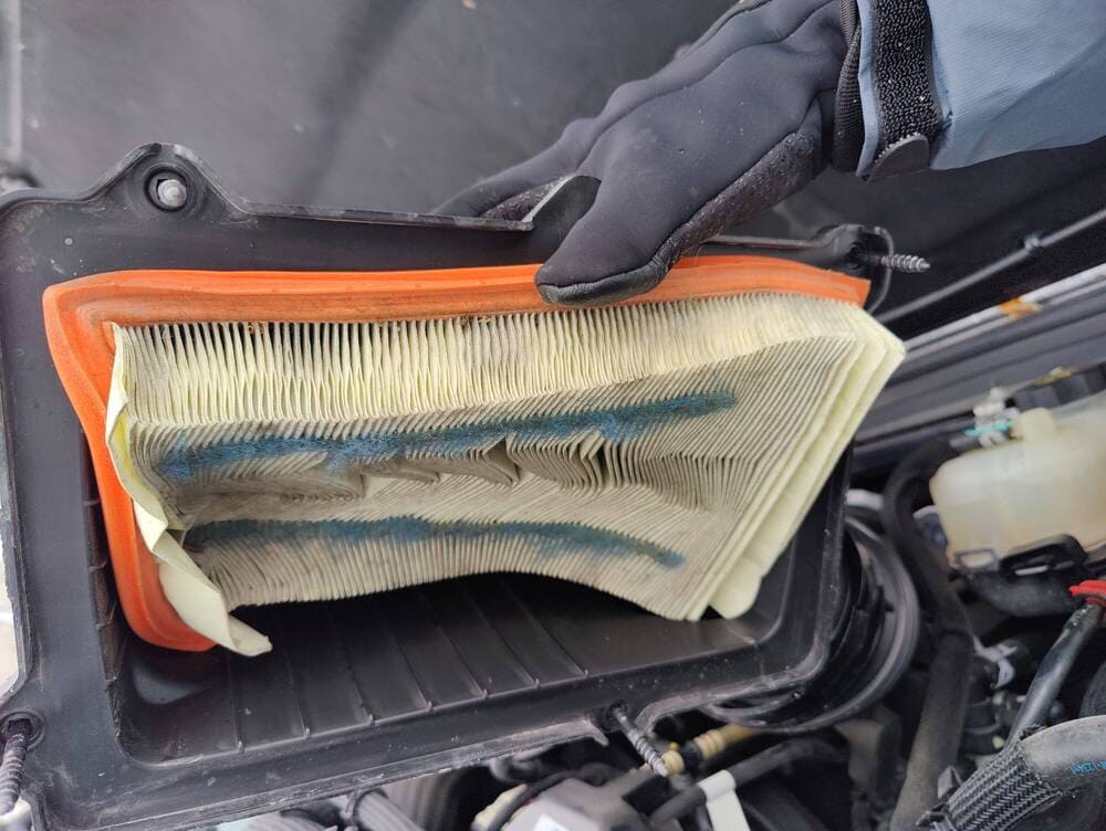 Lọc gió bị ướt