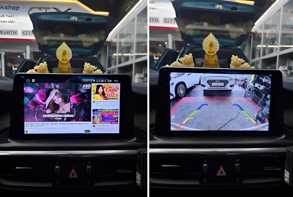 Màn hình hỗ trợ kết nối mạng và quan sát camera phụ trợ