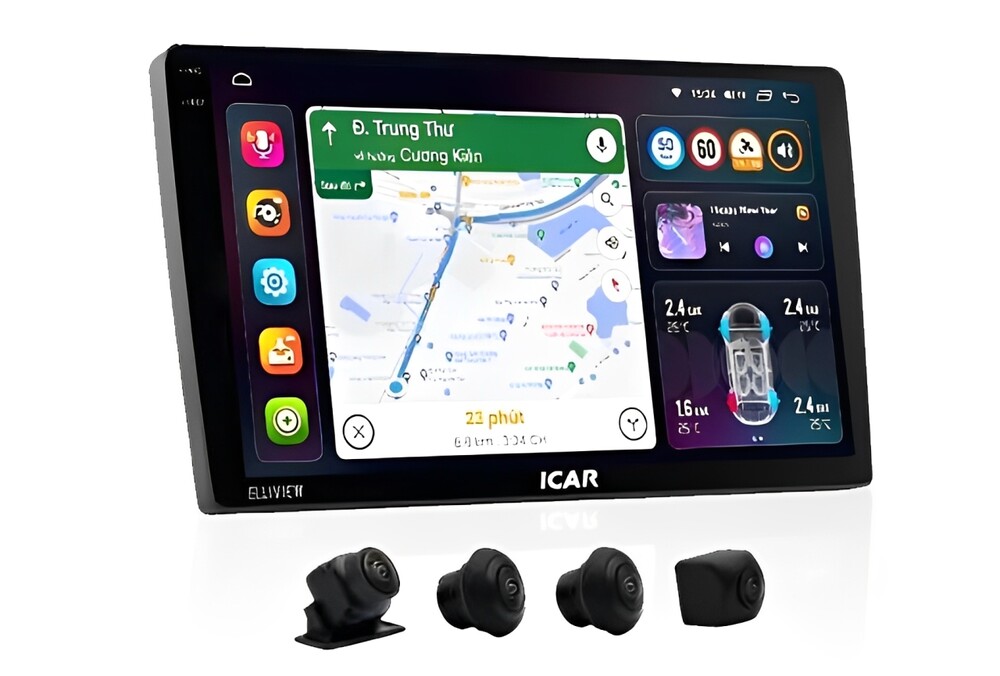 Màn hình Elliview chỉ đường với 3 loại bản đồ