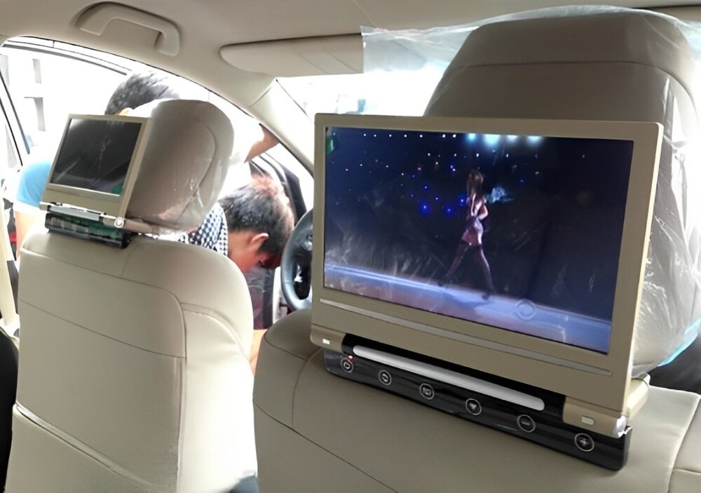 Màn hình gối đầu có tích hợp ổ đĩa DVD