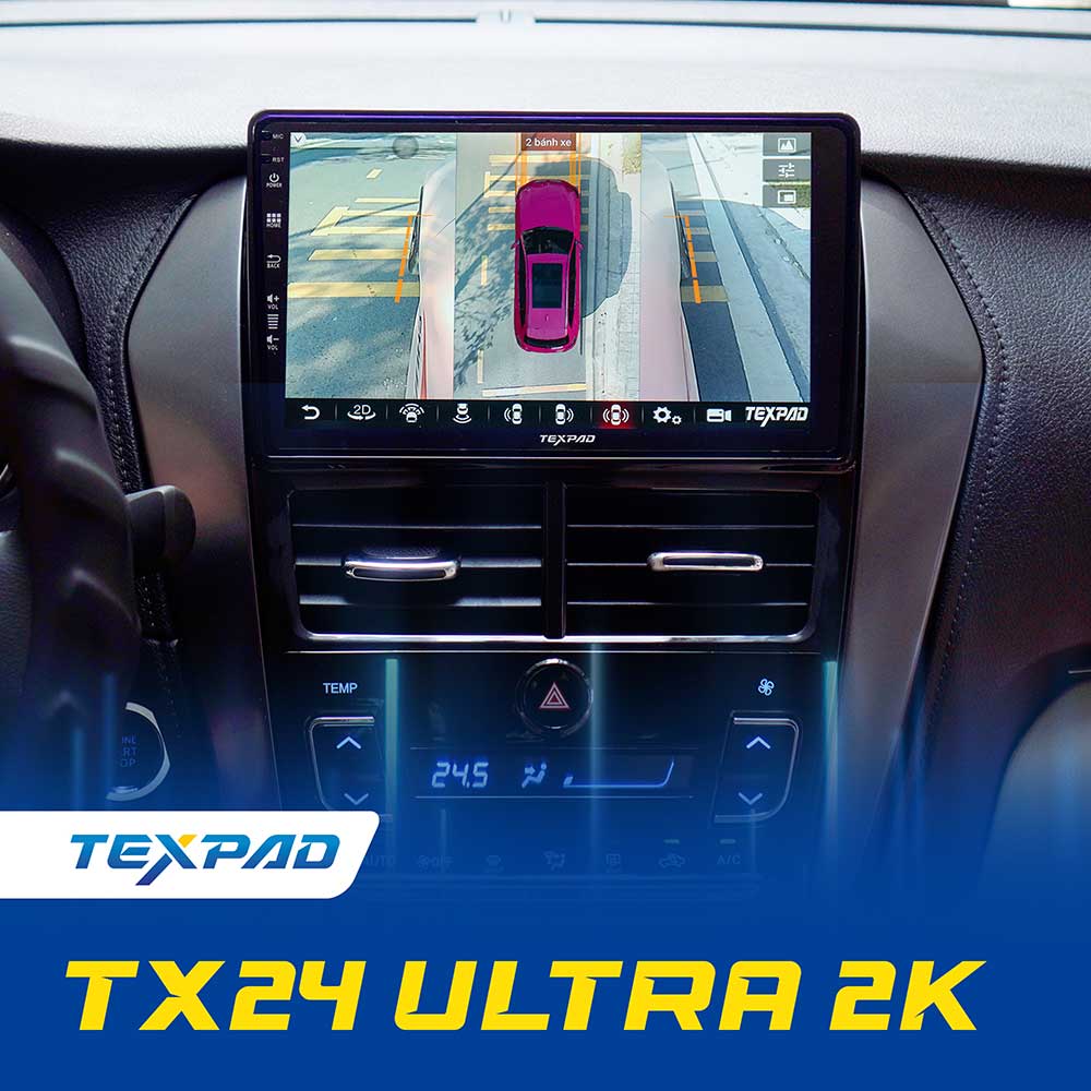 Màn hình Texpad khi lắp đặt trên xe