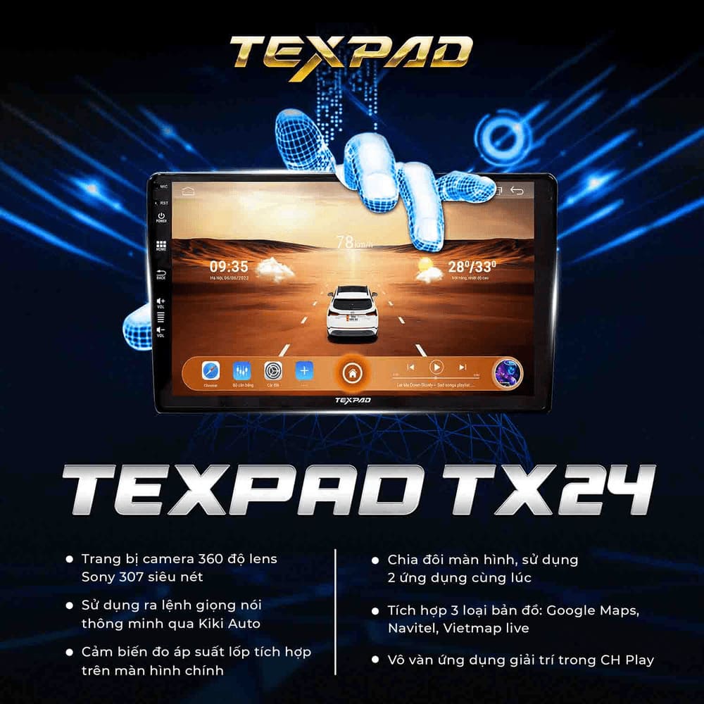 Màn hình TexPad cho xe HRV