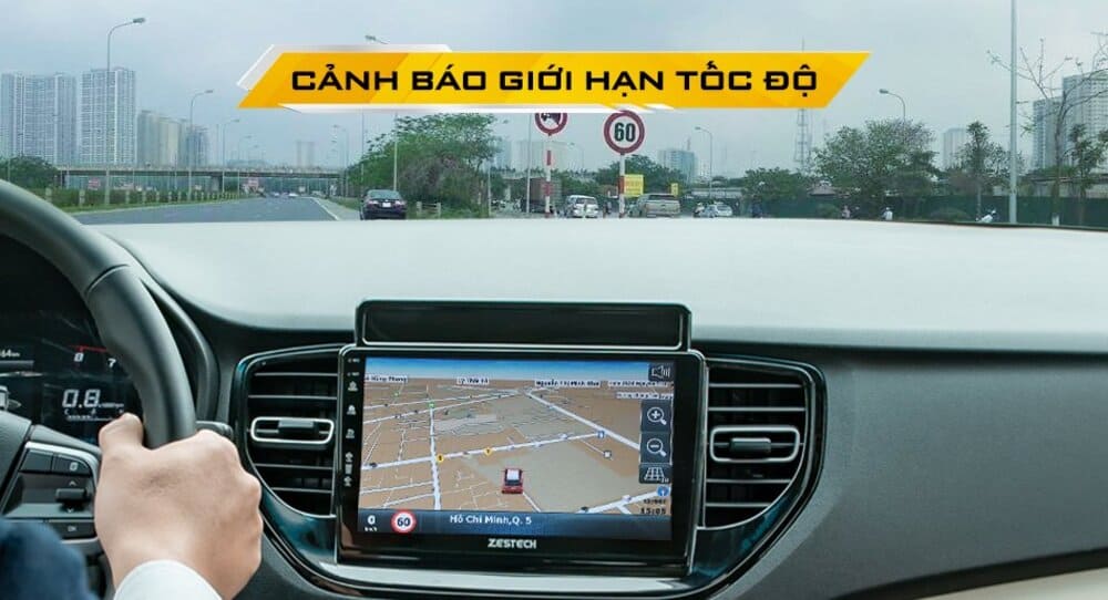 Màn hình Zestech giúp cảnh báo giới hạn tốc độ 