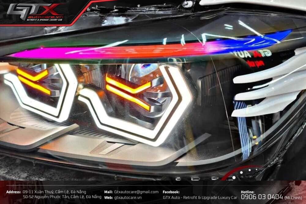 Mẫu độ hệ thống chiếu sáng LED trên ô tô