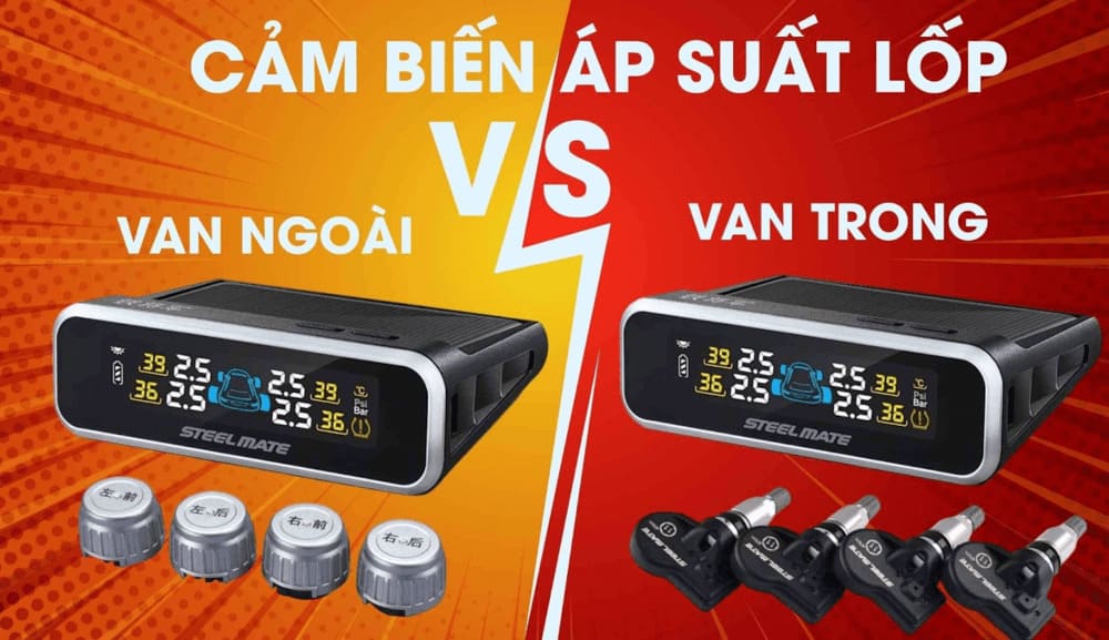 Nên lắp cảm biến áp suất lốp trong hay ngoài?