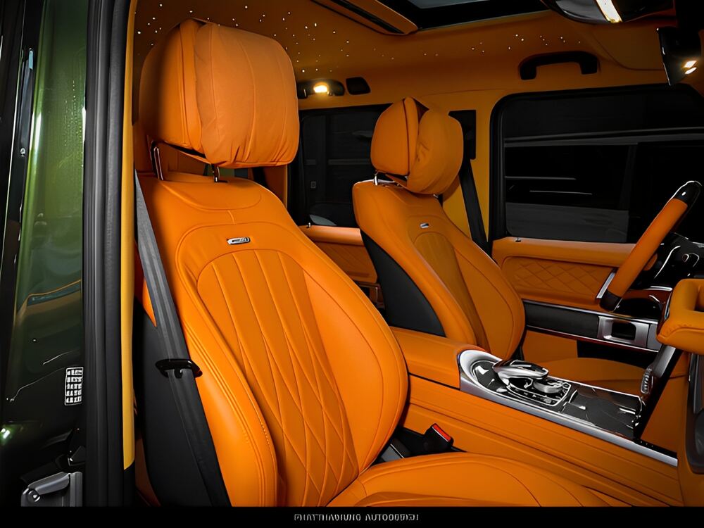 Nội thất Mercedes màu cam
