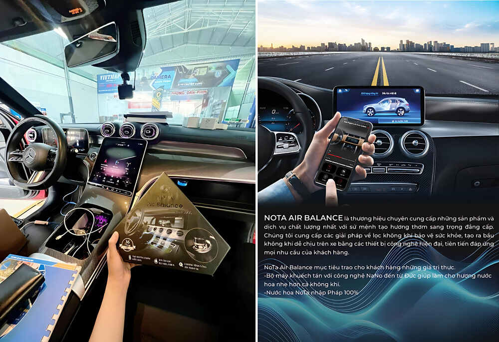 Nước hoa nota air balance chính hãng cho xe Mercedes