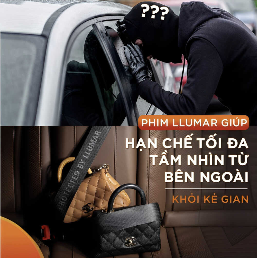 Phim cách nhiệt ô tô màu đen hạn chế tình trạng nhìn từ bên ngoài vào trong
