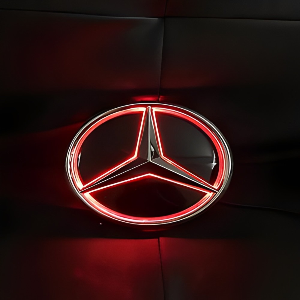 Quy trình lắp đặt đèn led cho logo Mercedes