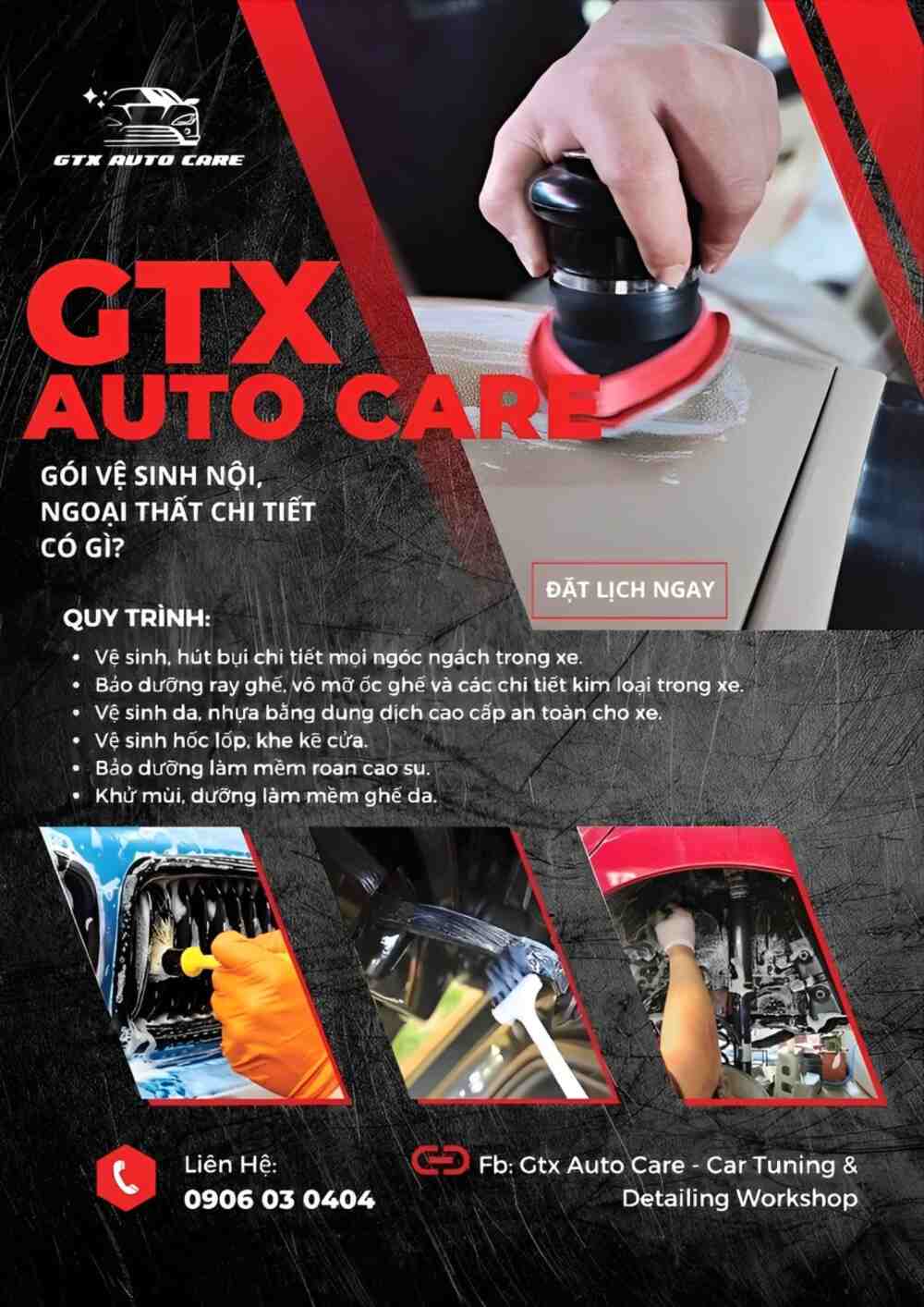 Quy trình vệ sinh nội ngoại thất tại GTX Auto Care
