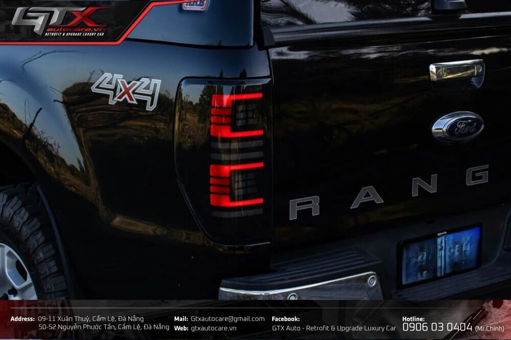 So sánh giữa đèn hậu LED và Halogen trên Ford Ranger