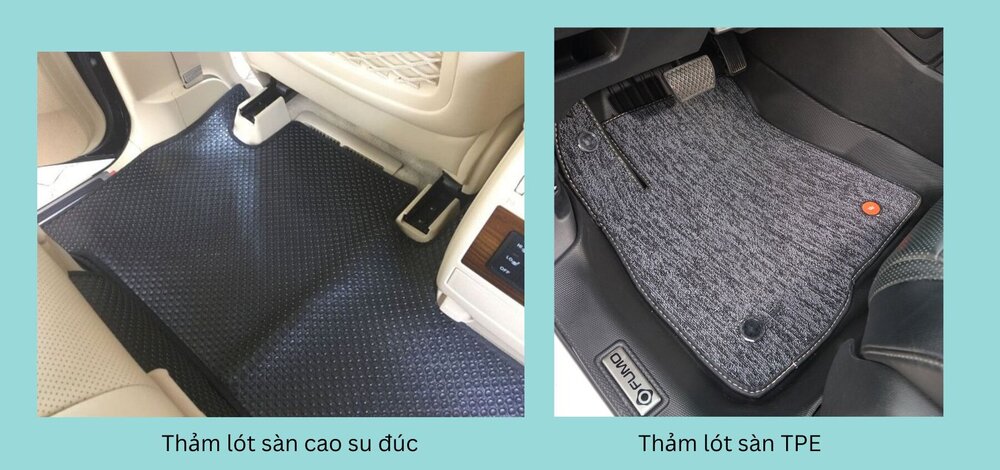 So sánh thảm lót sàn cao su đúc và thảm TPE
