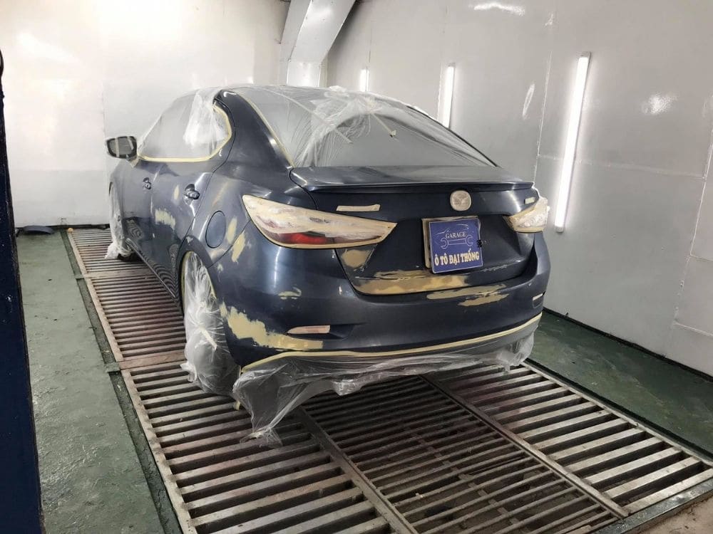 Sơn mâm xe tại garage ô tô Đại Thống