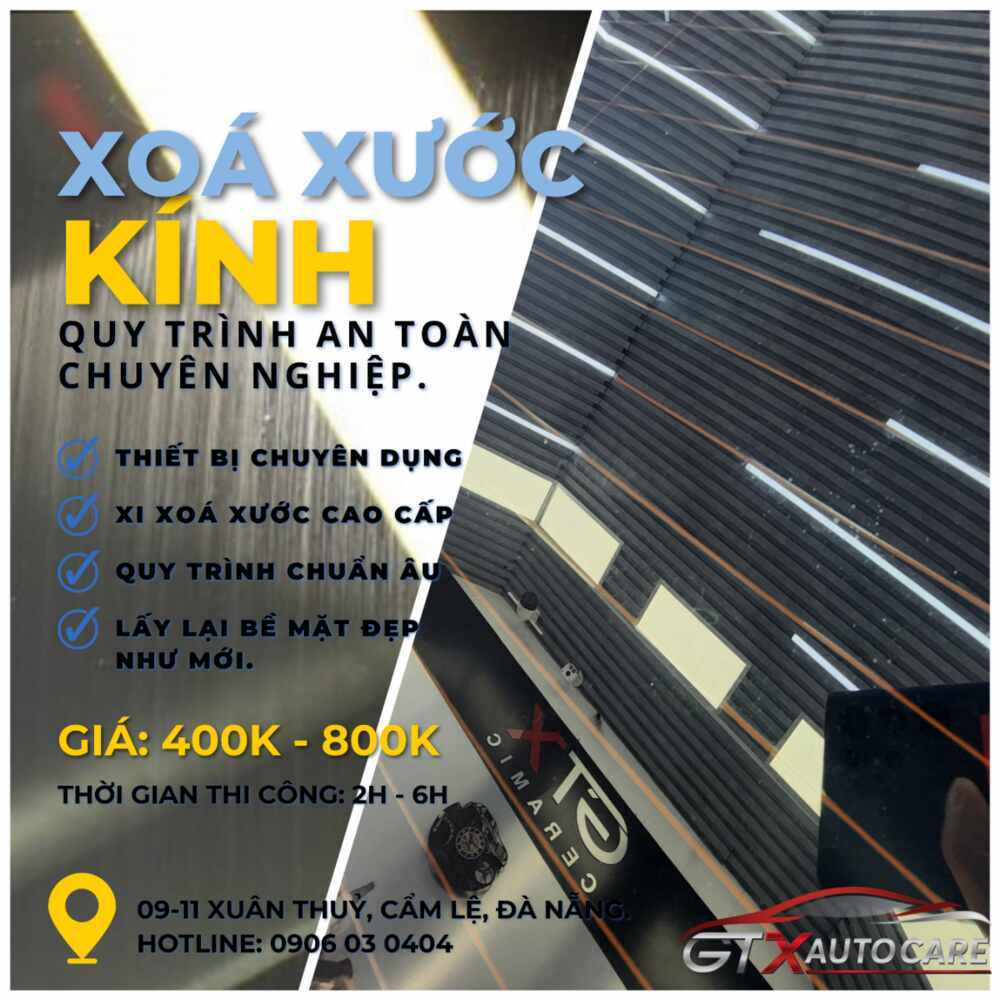 Giá dịch vụ xóa xước kính tại GTX Auto Care