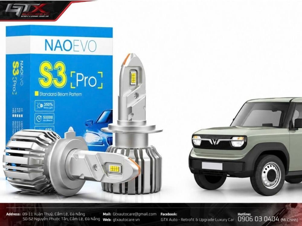 Thay bóng LED chân H7