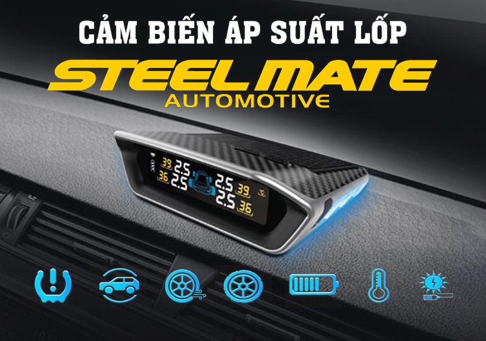 Tính năng hiện đại của cảm biến áp suất lốp tpms steelmate