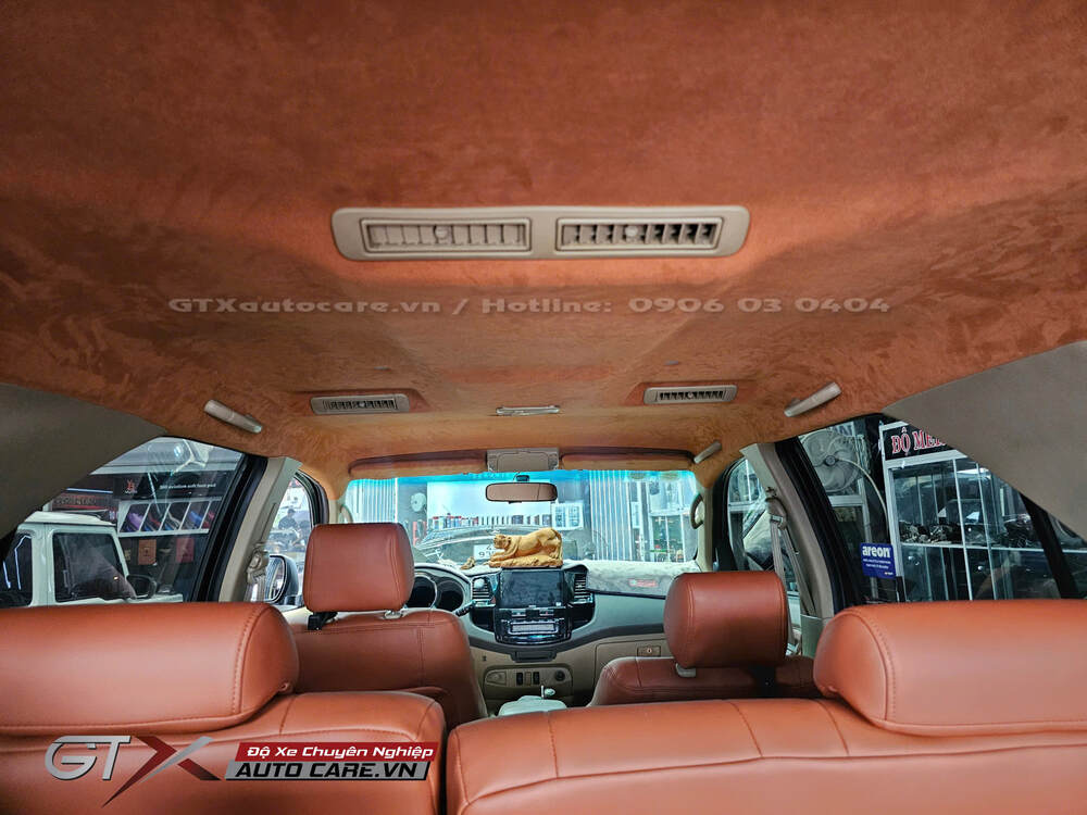 Trần da ô tô màu nâu