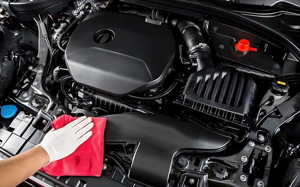 Vệ sinh cho khoang máy ô tô