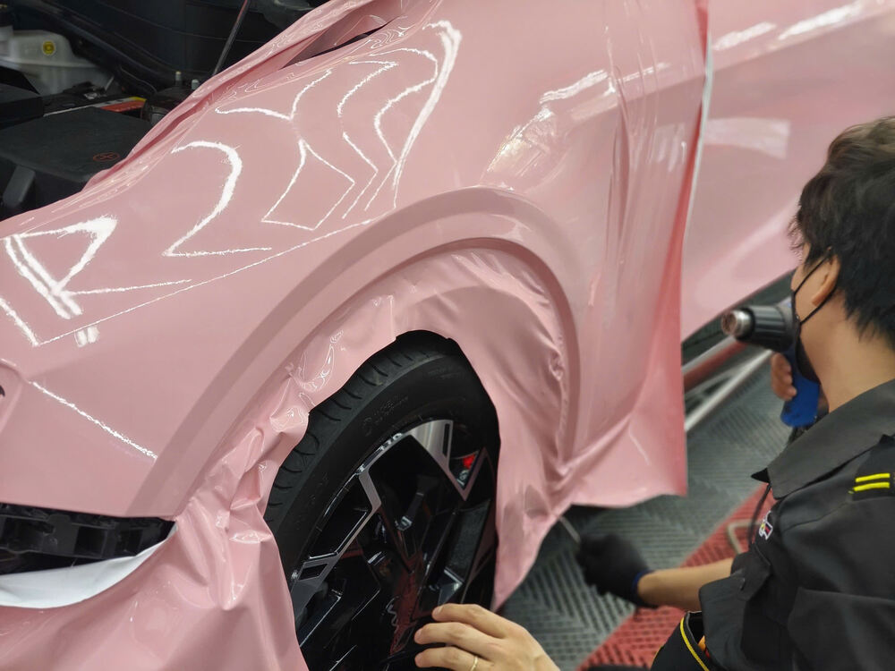 Wrap đổi màu xe kia