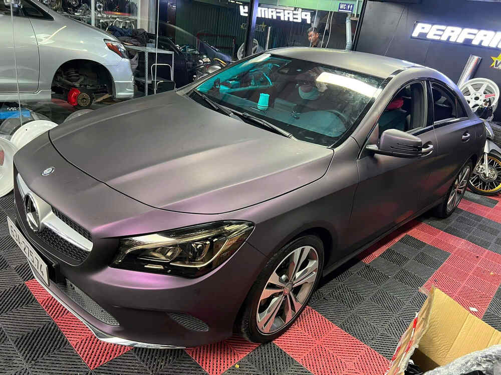Wrap đổi màu xe mercedes